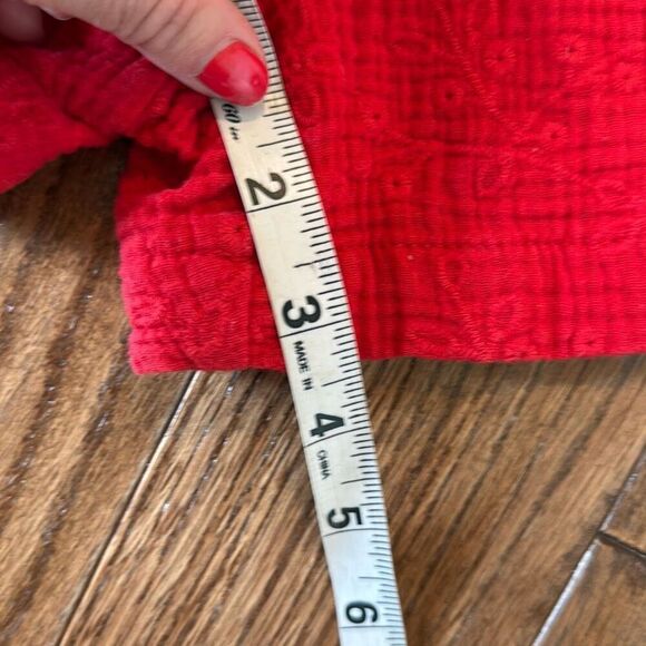 Knox Rose red eyelet gauze the waist shorts size M - Picture 6 of 9